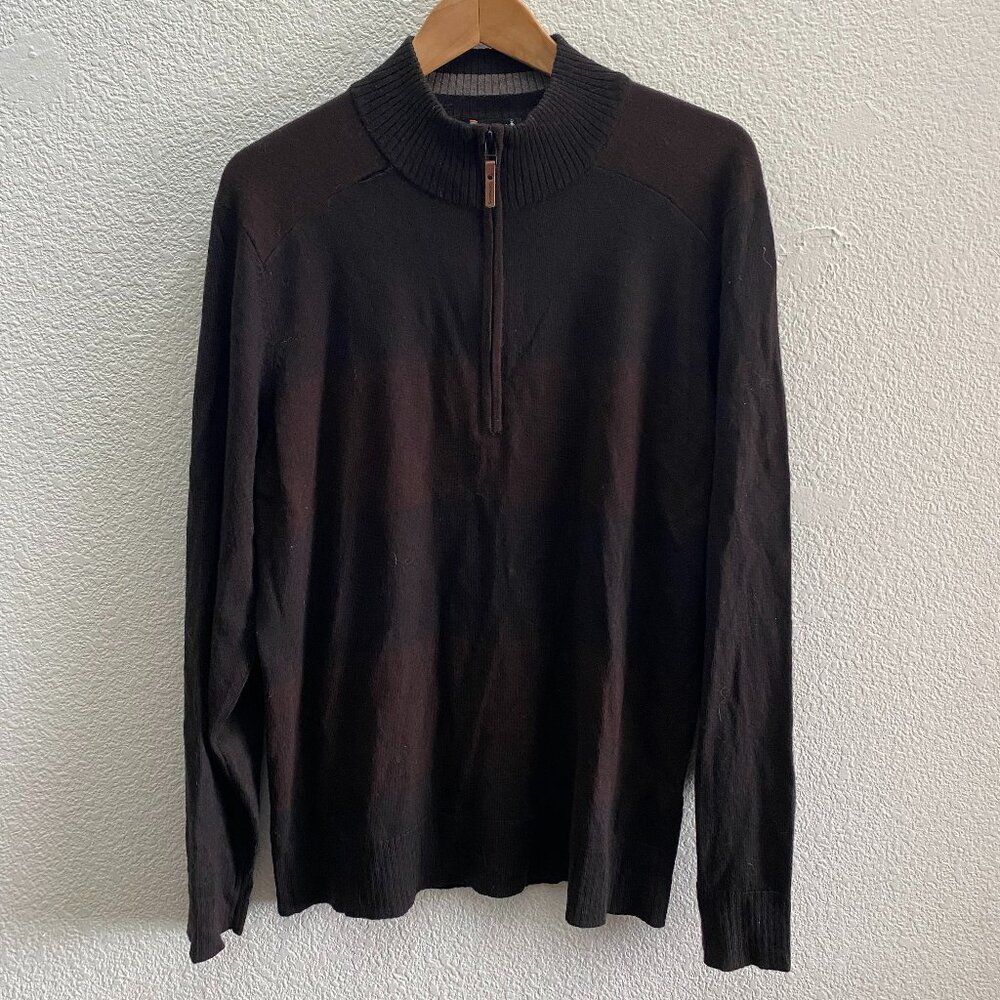 SmartWool 1/4 Zip Merino Wool Blend Pullover Sweater Men's Large SW000223